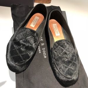 Rag and Bone cow hide loafers